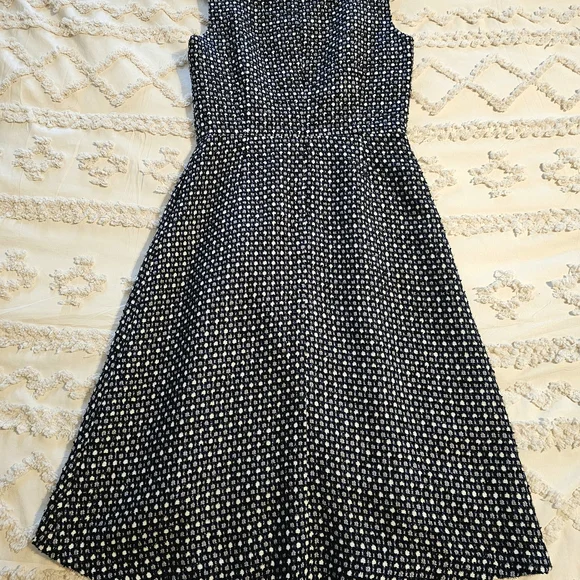 Banana Republic Black, Blue and White Midi Dress - Picture 9 of 15